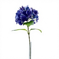 Ornement de jardin de haute qualité en forme d'hortensia imprimé en 3D, bleu, aspect réaliste, 23,6 pouces, pour mariage et décoration printanière