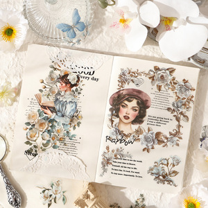 20 feuilles/paquet Autocollants décoratifs de vacances en PET à bords dentelés, imperméables et autocollants, pour fournitures de planificateur pour enfants - Product Image 4