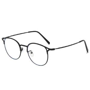Gafas de ojo de gato para mujer, montura metálica, protección contra luz azul, lentes planas, montura completa, diseño moderno YC6020 C1 - Product Image 3
