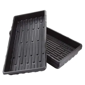 Pesados de espessura 550x280mm Plástico Preto Bandeja de Propagação de Sementes Plana Sem Furos bandejas de mudas de Arroz