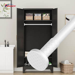 ARODDY-Tubes Estensibile en acier noir de 0.5 à 0.8m, tige de séchage pour vêtements, matériel de garde-robe - Product Image 1