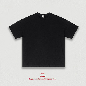 Bamboo cotton pure cotton men's 190g basic T-shirt solid color American short sleeved youth loose trendy T-shirt - Product Image 2