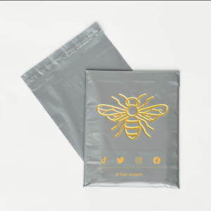 Custom Logo Grey Poly Mailer Clothing Packaging Waterproof Shipping Bags for Cloth <b>Shoes</b> Print Surface Treatment Courier Service - Product Image 1
