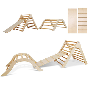 Gym Set with Climbing Triangle/Arch/Ramp Triangle Climber with ramp Indoor Montessori Climbing Toys Triangle Ladder