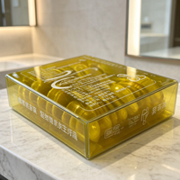 Boîte pliable personnalisée en PET transparent, emballage pliable en plastique transparent de qualité alimentaire pour miel, lotion, complément alimentaire