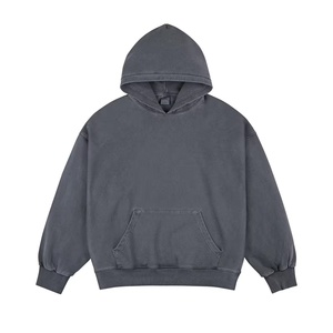 Sweat à capuche pour homme personnalisé, streetwear de haute qualité, 500g, lavé, coupe courte, lourd, délavé à l'acide, sweat à capuche pour homme, sweat à capuche pour homme - Product Image 4