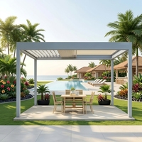 Meubles d'extérieur, ensembles de meubles de jardin, pavillon en aluminium, abri contre la pluie, protection solaire, pergola bioclimatique, accessoires