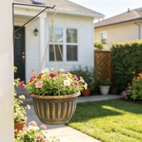 Pot de fleurs suspendu léger et durable, écologique, peint, de luxe, pour jardin et maison