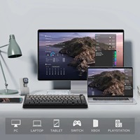 AULA F75 MAX Keyboard Mekanik Gasket Hot-Swap PBT 75% Baru dengan Layar TFT USB-C untuk PC/Mac, Koneksi Kabel/BT/Nirkabel 2.4GHz