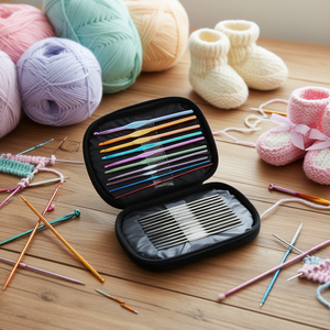 Ensemble d'aiguilles à crochet D0100HAKHZG en métal rond électroplaqué multicolores, kit de couture pour travaux manuels de tricot - Product Image 2