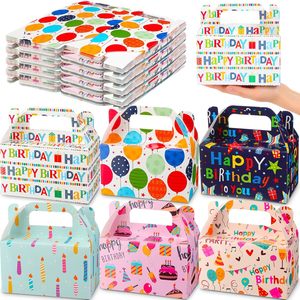 Boîtes à friandises personnalisées en couleur, en vrac, 24 pièces, boîtes à friandises en papier arc-en-ciel, en stock, pour les fêtes d'anniversaire des enfants, emballage de cadeaux - Product Image 2