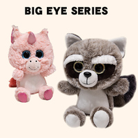 Boneka Beruang Lucu Desain Kustom Grosir OEM dengan Isian Kapas PP, Warna & Ukuran Kustom, Mata Besar, Pereda Stres