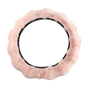 Funda de volante de felpa cálida para invierno, 38 cm, ajuste universal para accesorio interior de coche - Product Image 5