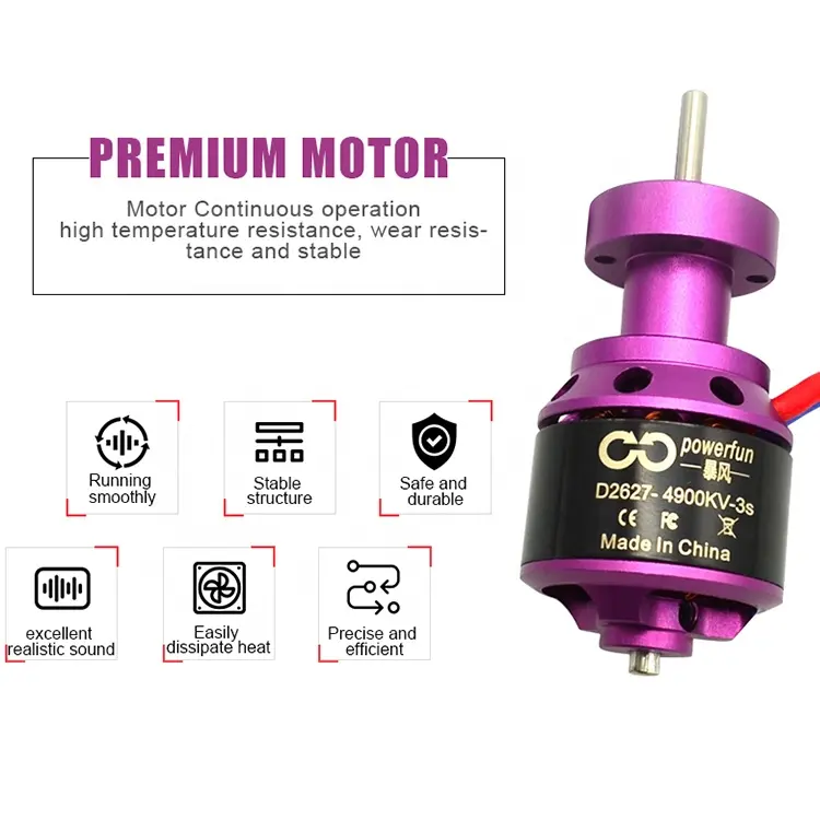 Power-fun Brushless Outrunner Motor 50mm 3S 4S RC Electric Motor for RC Aircraft Plane Multicopter Drone Fixed Wing Helicopter