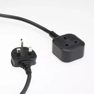 แบบบูรณาการฉีดปั้นสหราชอาณาจักรขยายซ็อกเก็ตหนาและคิดว่าเสียบที่มีรูปร่างมะระและรูปทรงสี่เหลี่ยมปลายสหราชอาณาจักรสายขยาย - Product Image 5