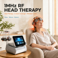 OEM 6-Knoten Kopfmassagegerät Helm Elektrisches Kopfhaut-Massagegerät mit Wärmekompression und Vibration für Professionelle Wellness-Center