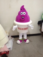 Costumes de mascotte professionnels Blue Sky Purple Ice Cream pour adultes, unisexe, en peluche - Spectacle publicitaire en extérieur