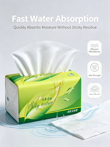 Papier toilette extra épais 4 plis, mouchoirs en papier facial, serviettes en papier en pâte <span class=keywords><strong>de</strong></span> bois, serviettes en papier, mouchoirs en papier en gros, mouchoirs faciaux AFH pour usage commercial - Product Image 4
