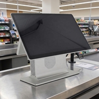 Caja Registradora POS Ultra Delgada con Carcasa de Aluminio de 15.6 y 10.1 Pulgadas para Supermercados, Tiendas y Restaurantes