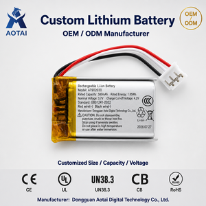 Batterie Li-polymère rechargeable 3,7 V 500 mAh 902030, batterie lithium-ion polymère Lipo, connecteur JST pour traceur, enregistreur vocal - Product Image 1