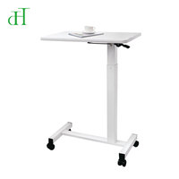 Table de lit ergonomique réglable en hauteur pneumatiquement, chariot mobile pour ordinateur portable avec mécanisme à ressort à gaz fluide