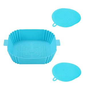 Cesta de silicona universal reutilizable para freidora de aire, apta para alimentos, revestimiento de silicona para freidora de aire, bandeja de silicona para hornear en freidora de aire - Product Image 1