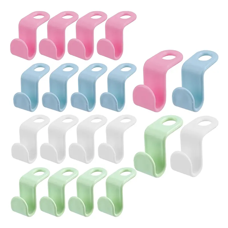 Wholesale Clothes Hanger Connector Hooks Plastic Cascading Hangers Saving Organizer Hanger Hooks for Heavy Duty Clothes Closet