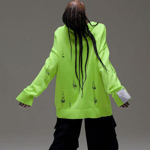 2024 Unisex Pullover Oversized Sweater Women Hip Hop Punk Loose Hollow Out Knitwear Sweater <strong>Jumper</strong> <strong>Boyfriend</strong> Dashiki African - Product Image 1