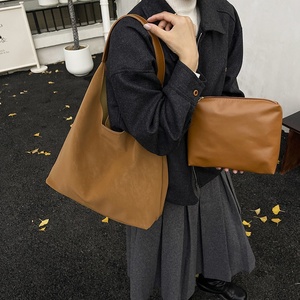 Grande Borsa a Tracolla in PU con Stile Vintage Rilassato <span class=keywords><strong>e</strong></span> Chiusura a Cerniera per il Pendolarismo Autunno/Inverno per Donne - Product Image 1