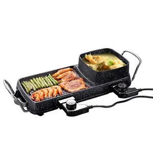 Indoor Grill Smokeless Korean BBQ Grill 2 IN 1 Griddle Electric Grill  Raclette Table Grill Kitchen Appliances with 8 Mini Grill Cheese Pans  Christmas