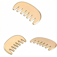 Peigne de massage en laiton de qualité supérieure, outil Gua Sha pour la tête, guérison énergétique, soulagement du stress et bien-être quotidien, soin des cheveux, cadeau