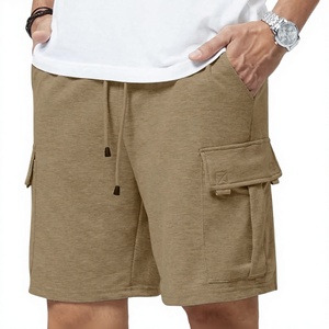 Nuevos Pantalones Cortos Casuales de Algodón de Alta Calidad para Hombre 2026 al por Mayor con Cierre Elástico de Cintura Media y Diseño Liso Teñido - Product Image 3