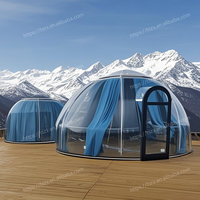 Maison dôme géodésique en polycarbonate chambre étoilée modulaire personnalisée chez l'habitant modulaire Transparent PC maison à bulles