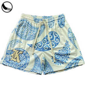 ग्रीष्मकालीन Streetwear सांस Drawstrings त्वरित सूखी रिक्त कस्टम नायलॉन स्पैन्डेक्स उच्च बनाने की क्रिया मुद्रण पुरुषों बास्केटबॉल जाल शॉर्ट्स - Product Image 6