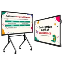 VORTEX Bulk Supply 65 pouces 4K LCD Panneau numérique interactif anti-éblouissement pour partage vidéo sans fil, prise de notes et écriture fluide en salon