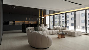 Moderno 750X1500cm Marfil Beige Mármol Look Económico Azulejos de porcelana Borde rectificado para pasillos Baños Villas Centros comerciales - Product Image 6