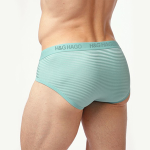 Mode blanc voir à travers les sous-vêtements pour hommes Slip <span class=keywords><strong>Sexy</strong></span> avec étiquettes personnalisées Boxer pour hommes serrés - Product Image 2