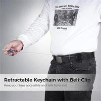 360 Rotating Design Retract able Badge Holder Stahls chnur und Schlüssel ring Heavy Duty Retract able Key chain