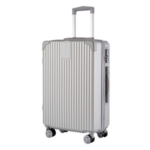 Valise à roulettes Yongsheng en aluminium, 24 pouces, résistante aux chocs, durable, roues universelles, couleur unie, ouverture à fermeture éclair, chariot de salon - Product Image 2