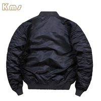 Veste tactique noire d'extérieur KMS, vente en gros OEM, veste bomber formelle personnalisée, col montant