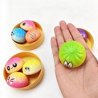 Jouet de décompression à rebond lent en PU, boules anti-stress en forme de dumpling, jouet sensoriel Fidget