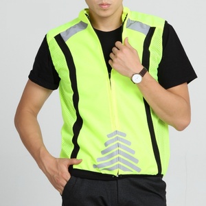 Fluorescent Work Vest <b>Reflective</b> Bicycle <b>Cycling</b> Suit Safety Vest Waistcoat Sports Safety Protection Motorcycle <b>Jacket</b> - Product Image 5