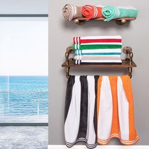 Genuine Sustainable Luxury Bath Pure <b>Towel</b> Cotton 100% <b>Oversized</b> Stripe logo Printing <b>Beach</b> <b>Towel</b> - Product Image 4