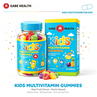 Gummies multivitaminées en gros pour enfants, 60 vitamines (A, C, D, E, B, Zinc), nutrition quotidienne, immunité, croissance, pectine de fruits naturelle, végétaliennes, OEM