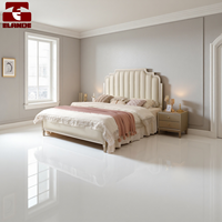 Ensemble de meubles de chambre à coucher de luxe moderne ELANDE, tailles personnalisées, lit rembourré en bois avec table de chevet et banc pour salon et appartement