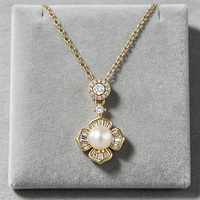 Collier pendentif fleur à quatre feuilles YILUN en argent S925 plaqué or avec zircon cubique rond et baguette pour femme, cadeau de mariage ou d'anniversaire
