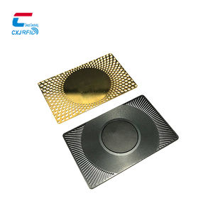 Precio de fábrica Acero inoxidable Latón Nfc Etiqueta Tarjeta de metal Anti Metal NFC Etiqueta NFC Carte Metal - Product Image 1