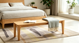 Modern Scandinavian Wooden <b>Bench</b> With Solid Wood Legs For Living Room And Home Furniture Use - Product Image 4