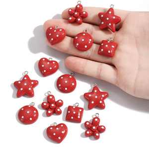 Lazo Rojo Angoleño, Corazón, <span class=keywords><strong>Estrella</strong></span> <span class=keywords><strong>de</strong></span> Cinco <span class=keywords><strong>Puntas</strong></span>, Resina, Materiales para Manualidades <span class=keywords><strong>con</strong></span> Temática <span class=keywords><strong>de</strong></span> Amor, Colgante <span class=keywords><strong>de</strong></span> Resina para Pinzas <span class=keywords><strong>de</strong></span> Pelo, Fundas <span class=keywords><strong>de</strong></span> Teléfono - Product Image 1