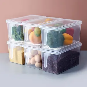 Boîte à aliments transparente en plastique, bac à légumes, récipient de conservation des aliments au frais